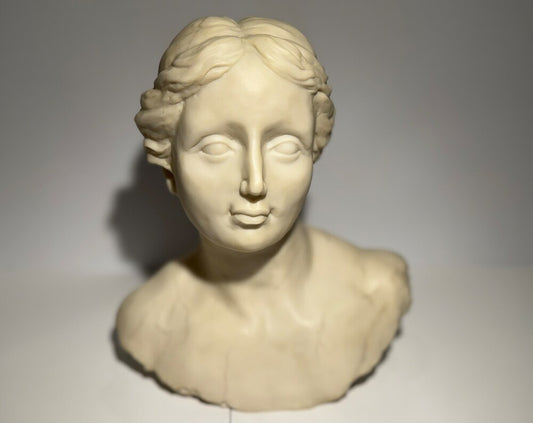Vintage Resin Statue Woman Bust Decoline Resin Figurine